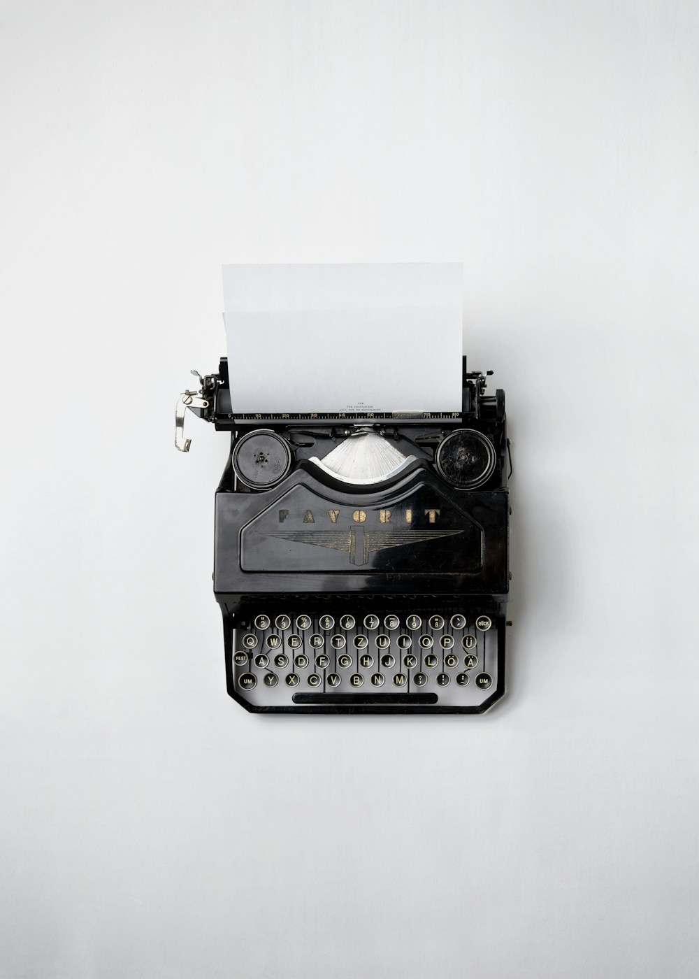 Vintage typewriter on a writer's desk